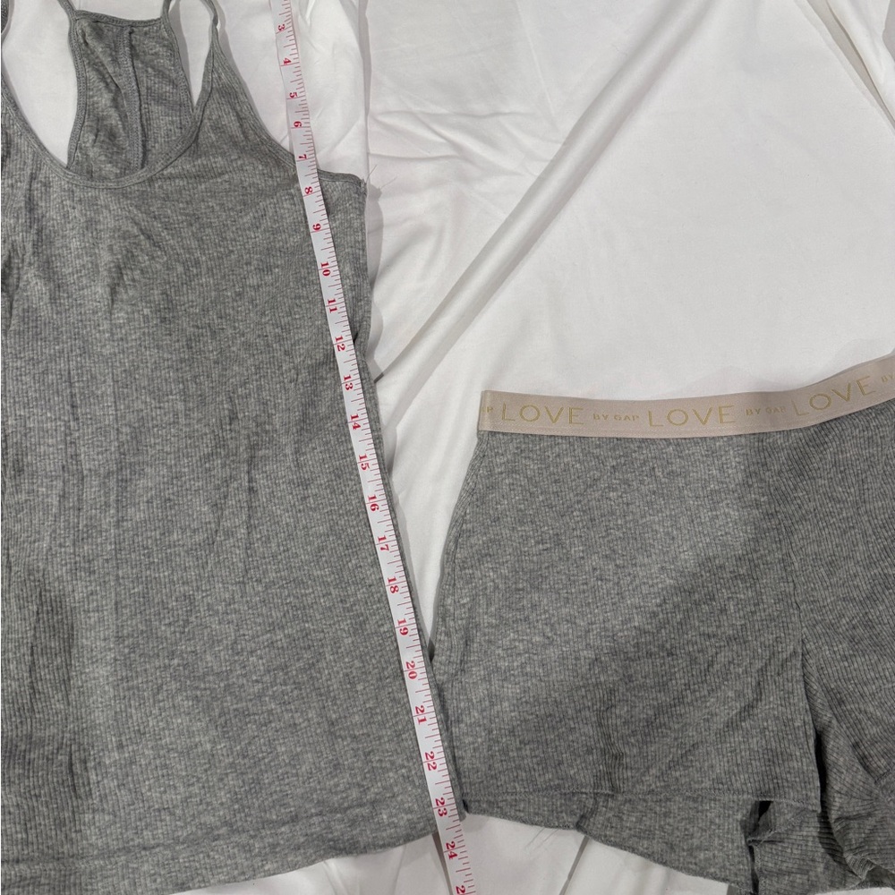 Love by Gap Gray Ribbed Intimate Sleepwear Set - Picture 6 of 8
